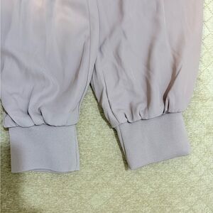 Women's Rose/ Gold Jogger Pants with pockets and tie